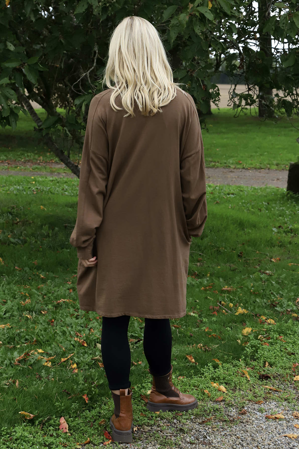 Susan Quarter Zip Cotton Sweatshirt Nutmeg