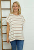 Winona Stripe Knit Top Stone