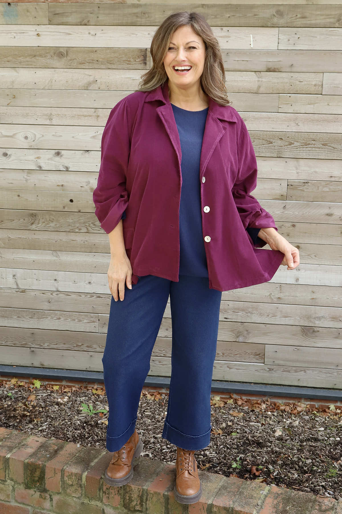 Gerano Needlecord Jacket Burgundy