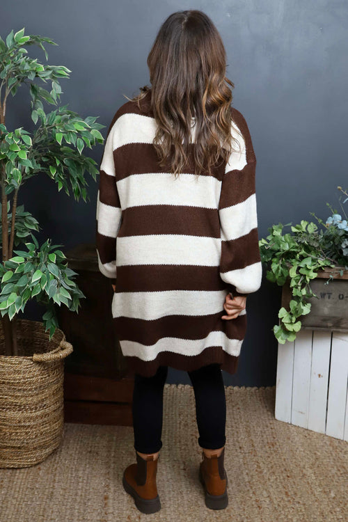 Osanna Stripe Knitted Jumper Cocoa - Image 4
