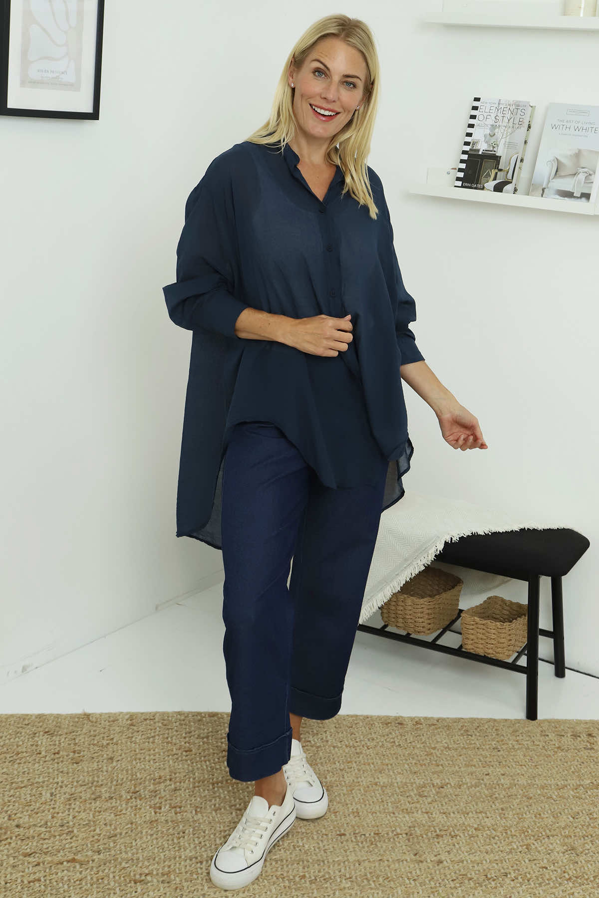 Johanna Cotton Shirt Navy