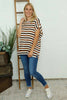 Winona Stripe Knit Top Nutmeg