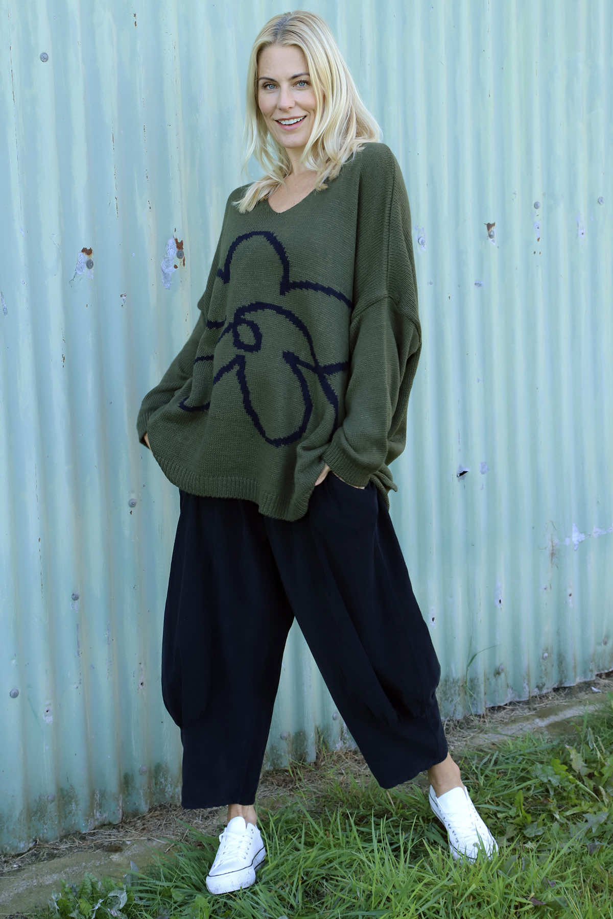 Olwen Needlecord Trousers Black