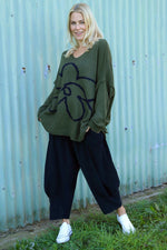 Olwen Needlecord Trousers Black Black - Olwen Needlecord Trousers Black