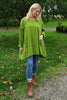 Shauna Button Pocket Needlecord Top Green