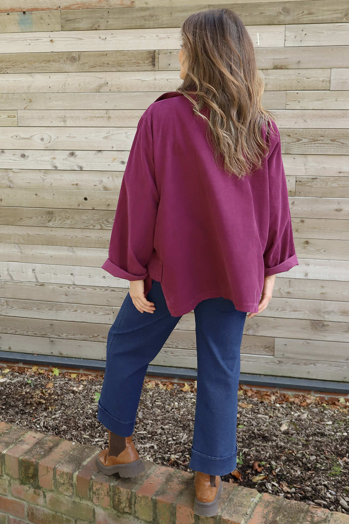 Gerano Needlecord Jacket Burgundy