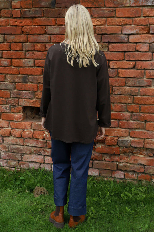 Barbara Pocket Cotton Top Cocoa - Image 4