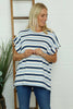 Winona Stripe Knit Top Blue