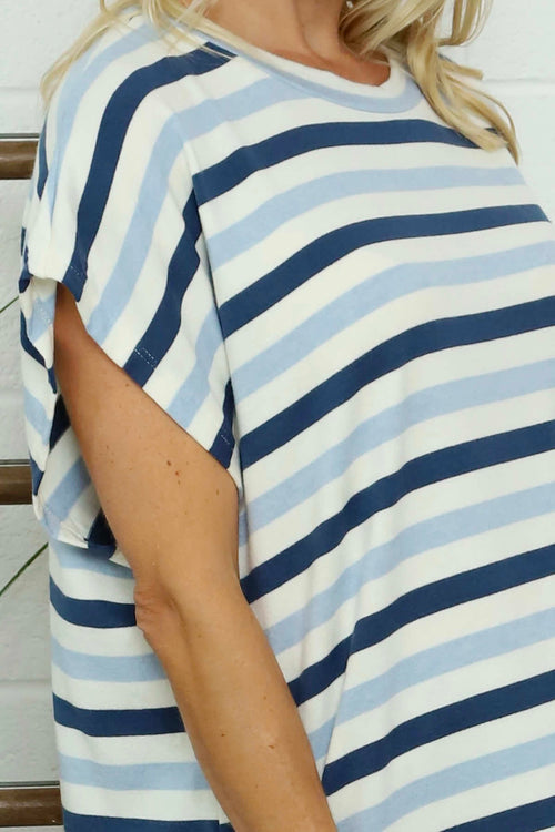 Winona Stripe Knit Top Blue - Image 3