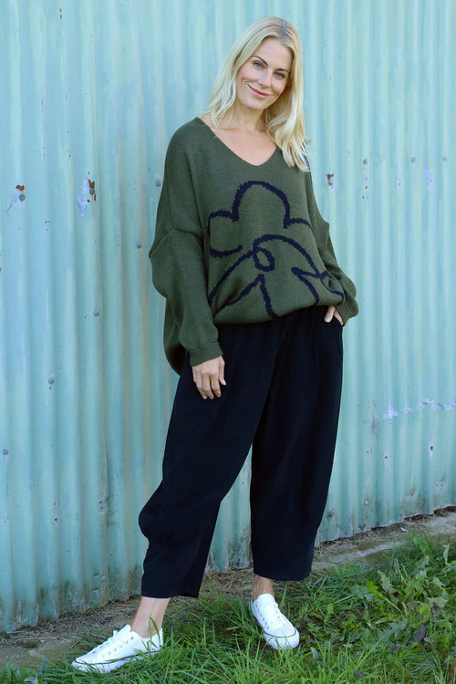 Olwen Needlecord Trousers Black - Image 3