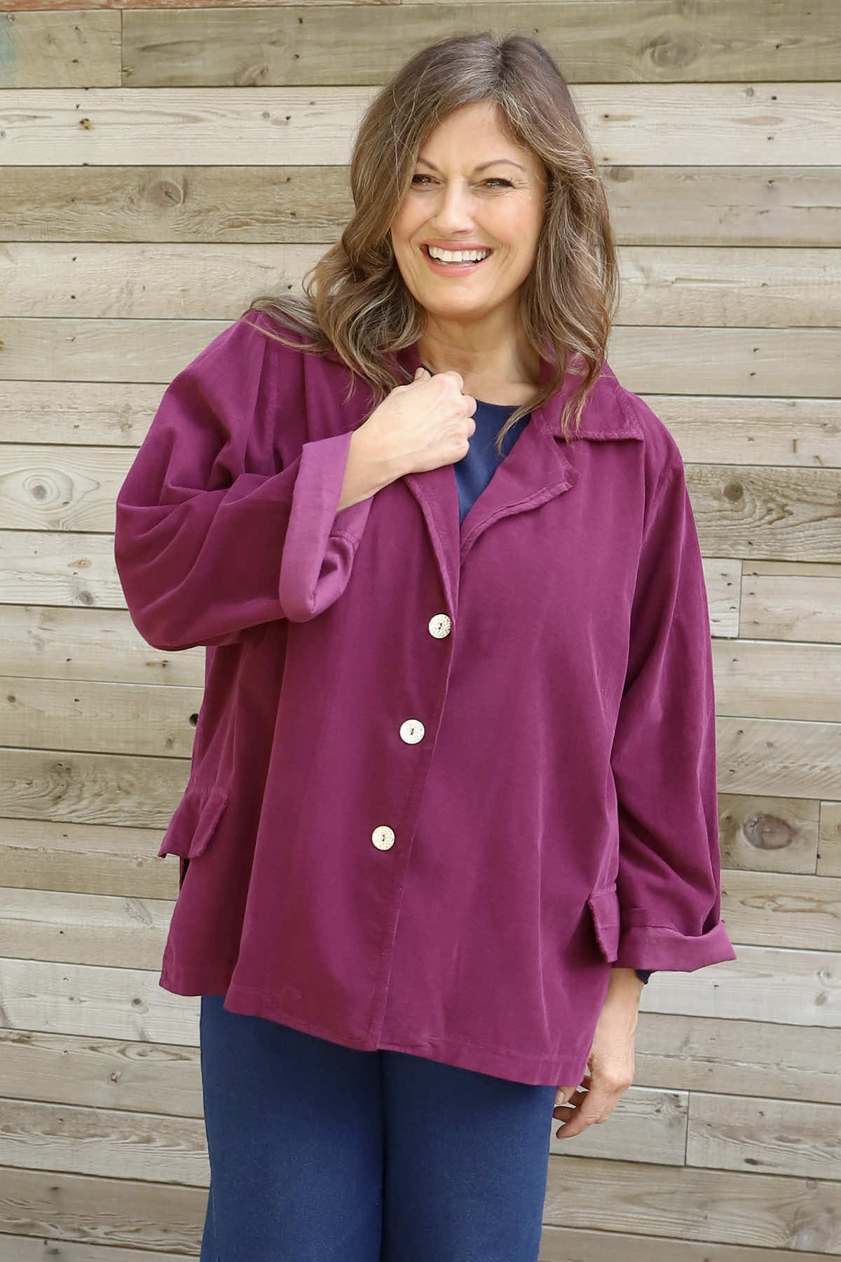 Gerano Needlecord Jacket Burgundy