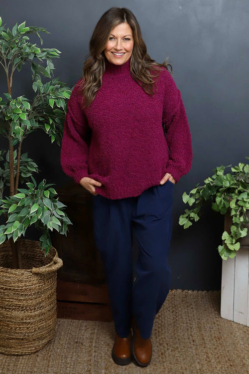 Melesina Boucle Jumper Berry - Image 3