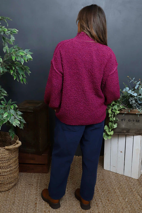 Melesina Boucle Jumper Berry - Image 4