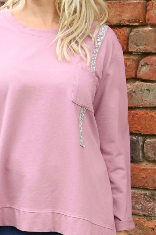 Barbara Pocket Cotton Top Pink - Image 3