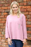 Barbara Pocket Cotton Top Pink