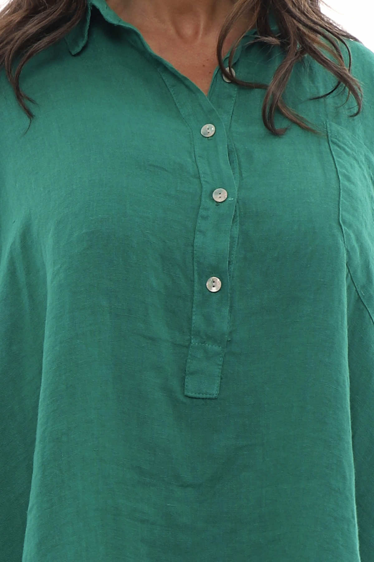 Par Linen Shirt Emerald