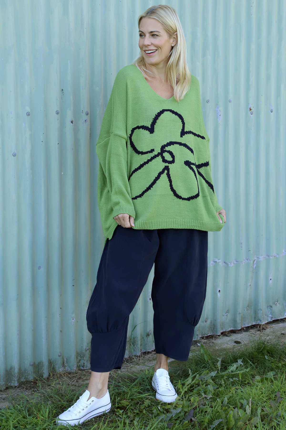 Olwen Needlecord Trousers Navy