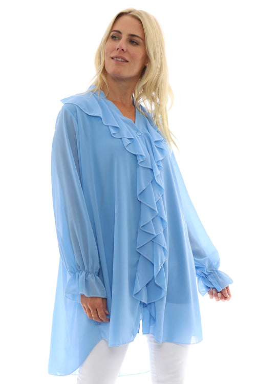 Dorota Shirt Tunic Light Blue - Image 2