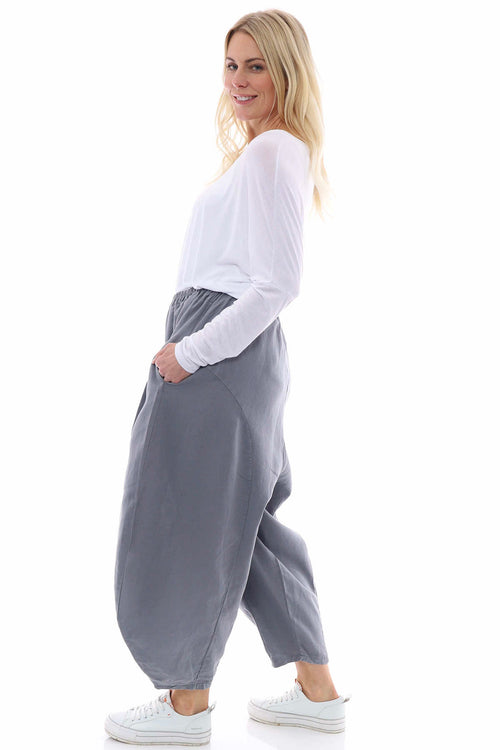 Lanelle Linen Trousers Mid Grey
