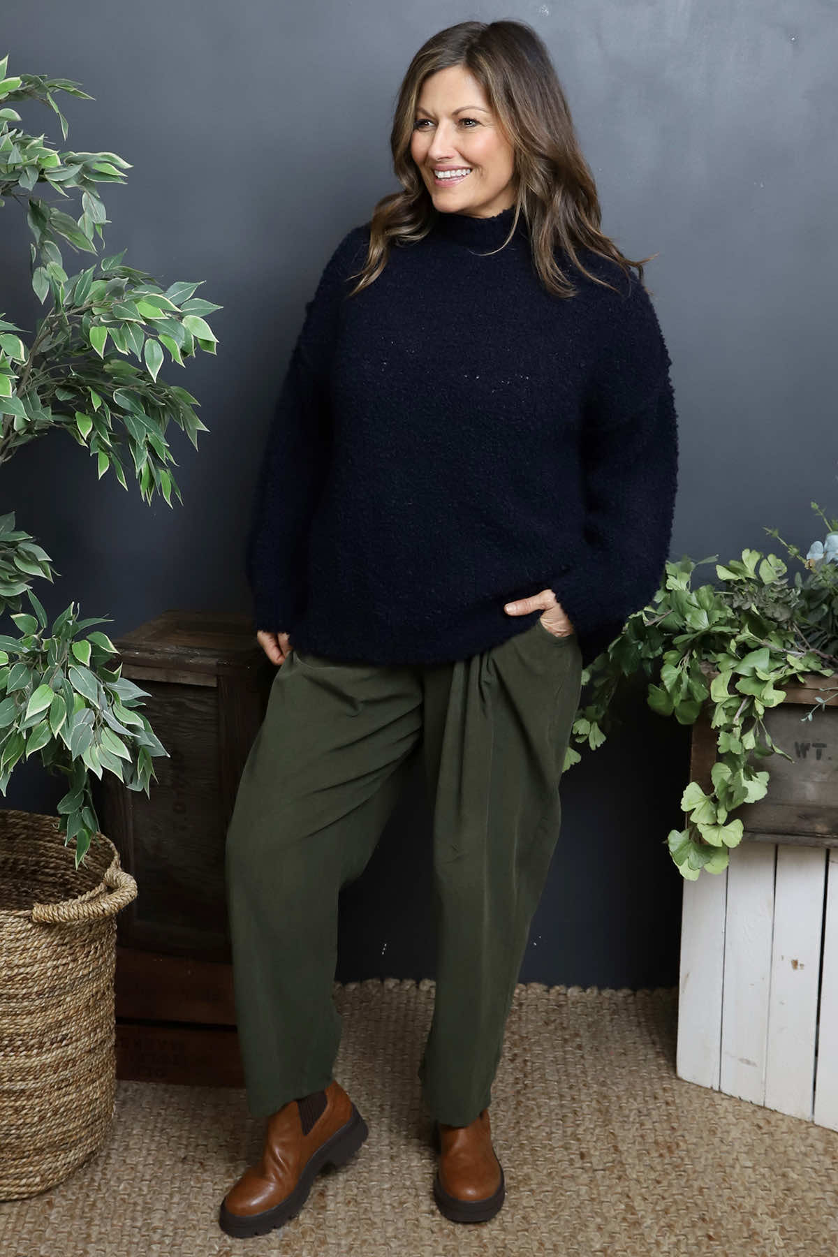 Melesina Boucle Jumper Navy