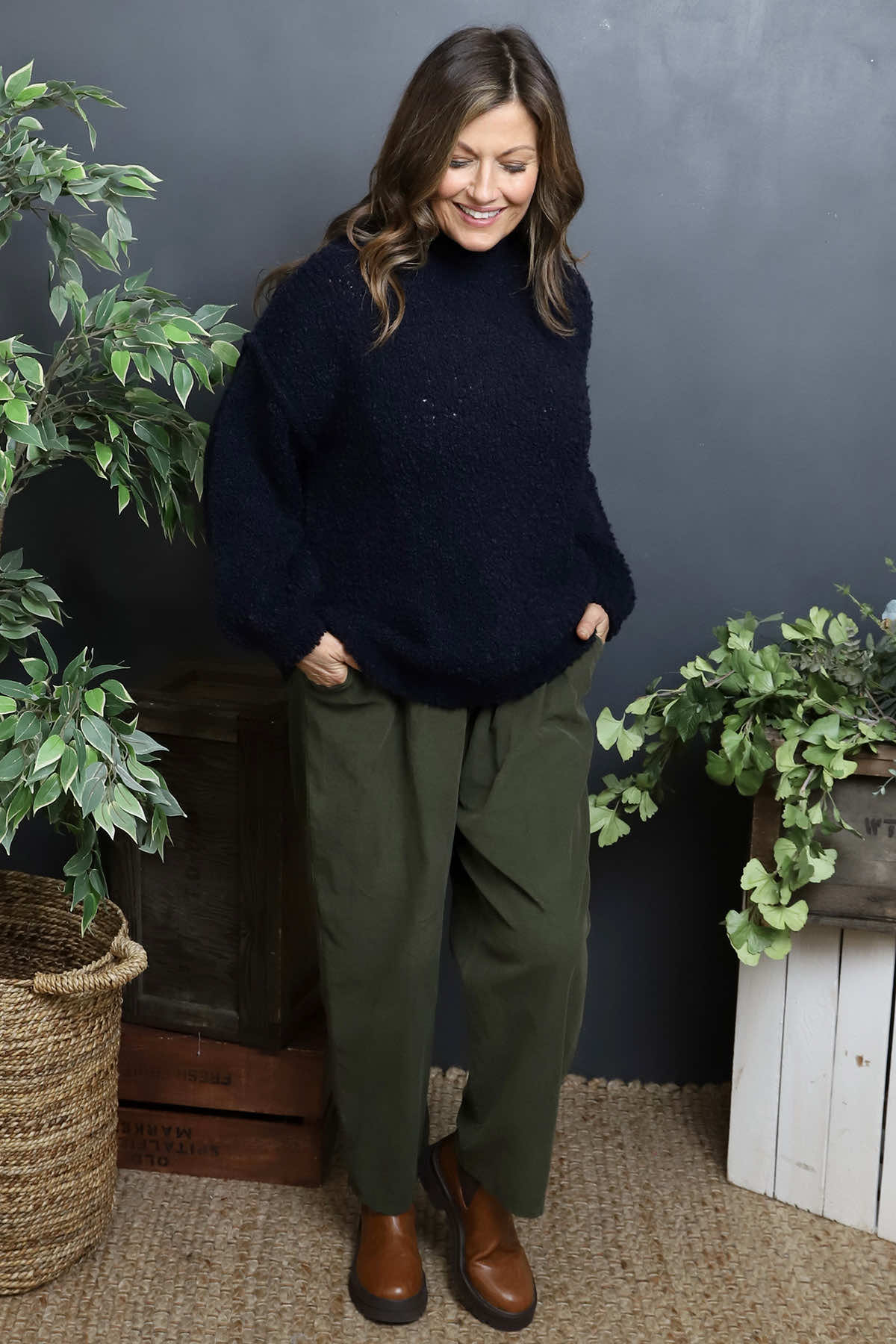 Melesina Boucle Jumper Navy