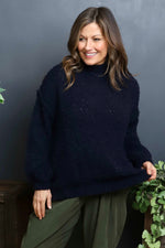 Melesina Boucle Jumper Navy Navy - Melesina Boucle Jumper Navy