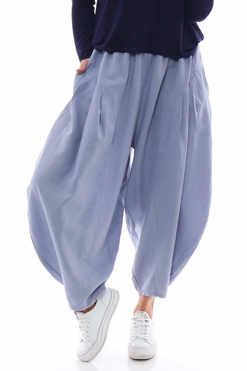 Lanelle Linen Trousers Blue Grey - Image 3