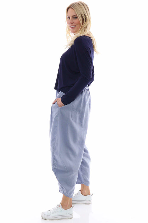 Lanelle Linen Trousers Blue Grey - Image 6