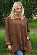 Shauna Button Pocket Needlecord Top Nutmeg Nutmeg - Shauna Button Pocket Needlecord Top Nutmeg