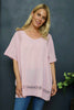 Katriel Embroidered Cotton Top Pink
