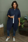 Gillian Linen Jacket Navy