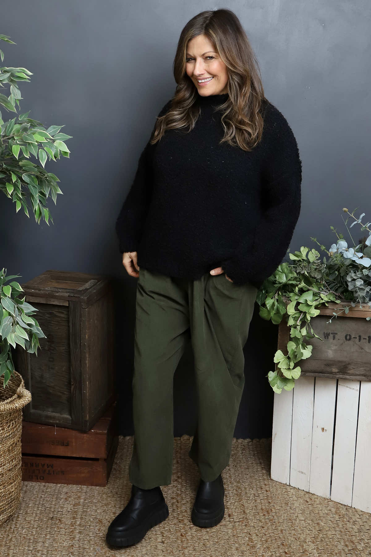 Melesina Boucle Jumper Black