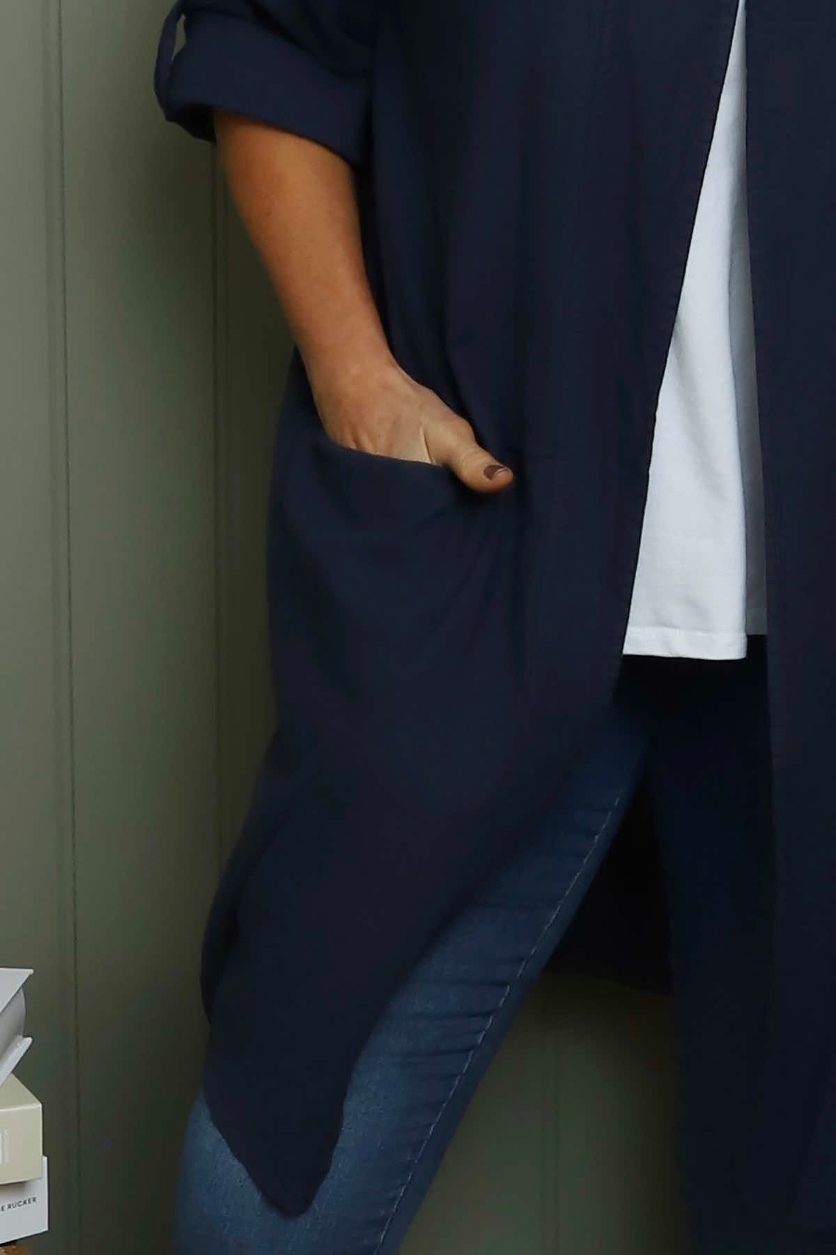 Gillian Linen Jacket Navy