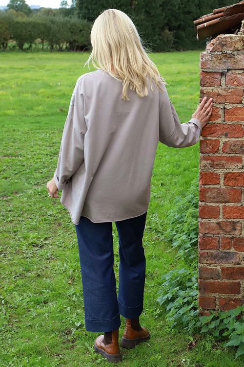 Estella Print Cotton Top Mocha - Image 4