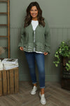 Kalkan Crinkle Cotton Jacket Khaki
