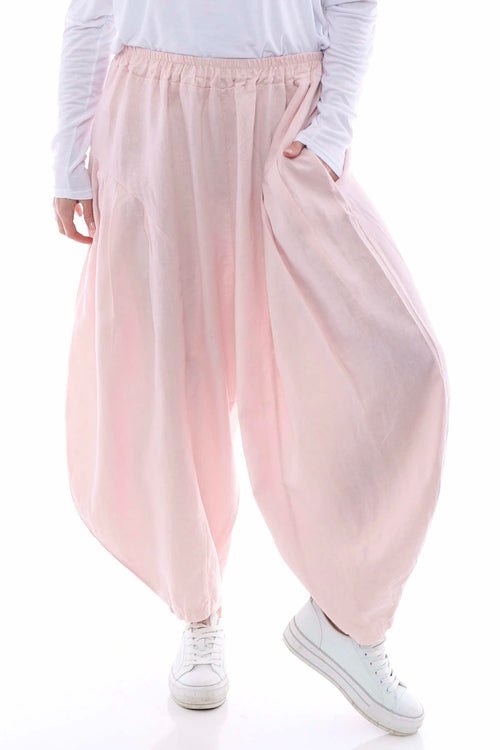 Lanelle Linen Trousers Pink - Image 3