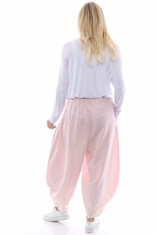 Lanelle Linen Trousers Pink - Image 6