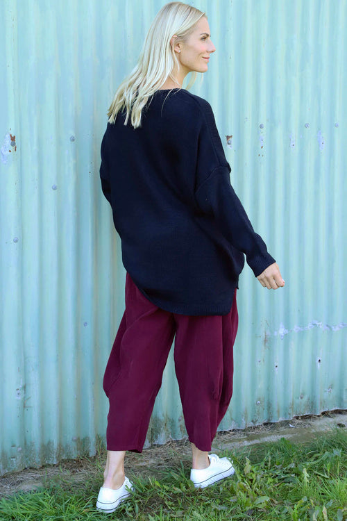 Olwen Needlecord Trousers Burgundy - Image 4