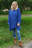 Shauna Button Pocket Needlecord Top Cobalt