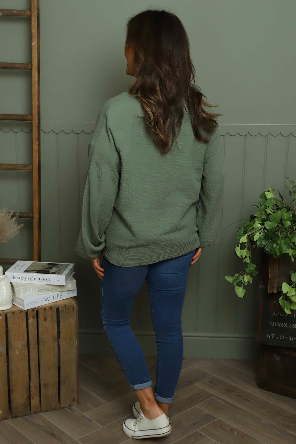 Kalkan Crinkle Cotton Jacket Khaki