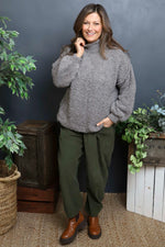 Melesina Boucle Jumper Mid Grey Mid Grey - Melesina Boucle Jumper Mid Grey