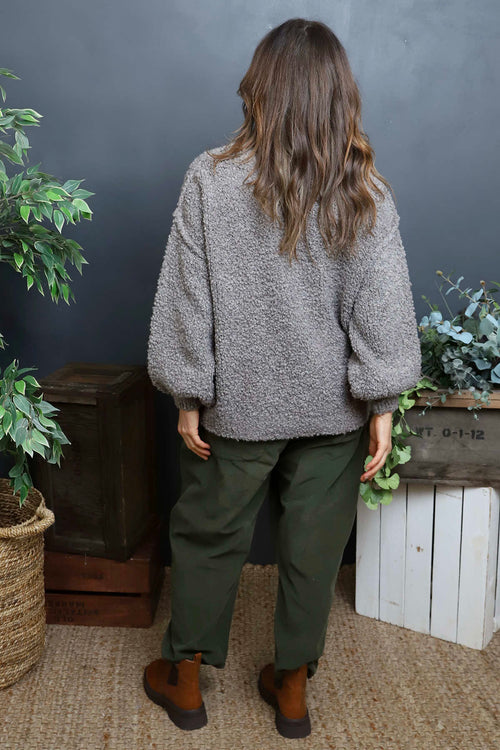 Melesina Boucle Jumper Mid Grey - Image 4