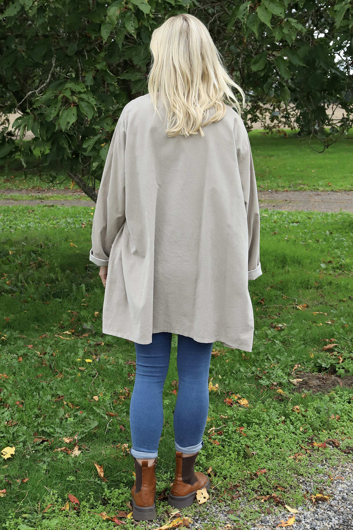 Shauna Button Pocket Needlecord Top Stone