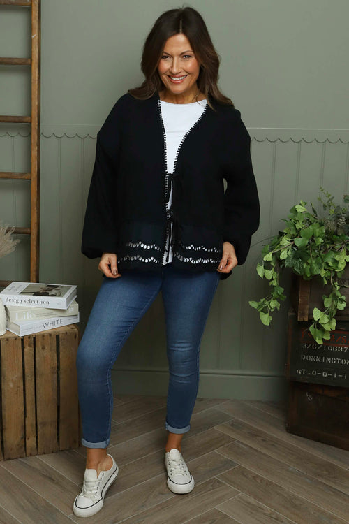 Kalkan Crinkle Cotton Jacket Black - Image 3