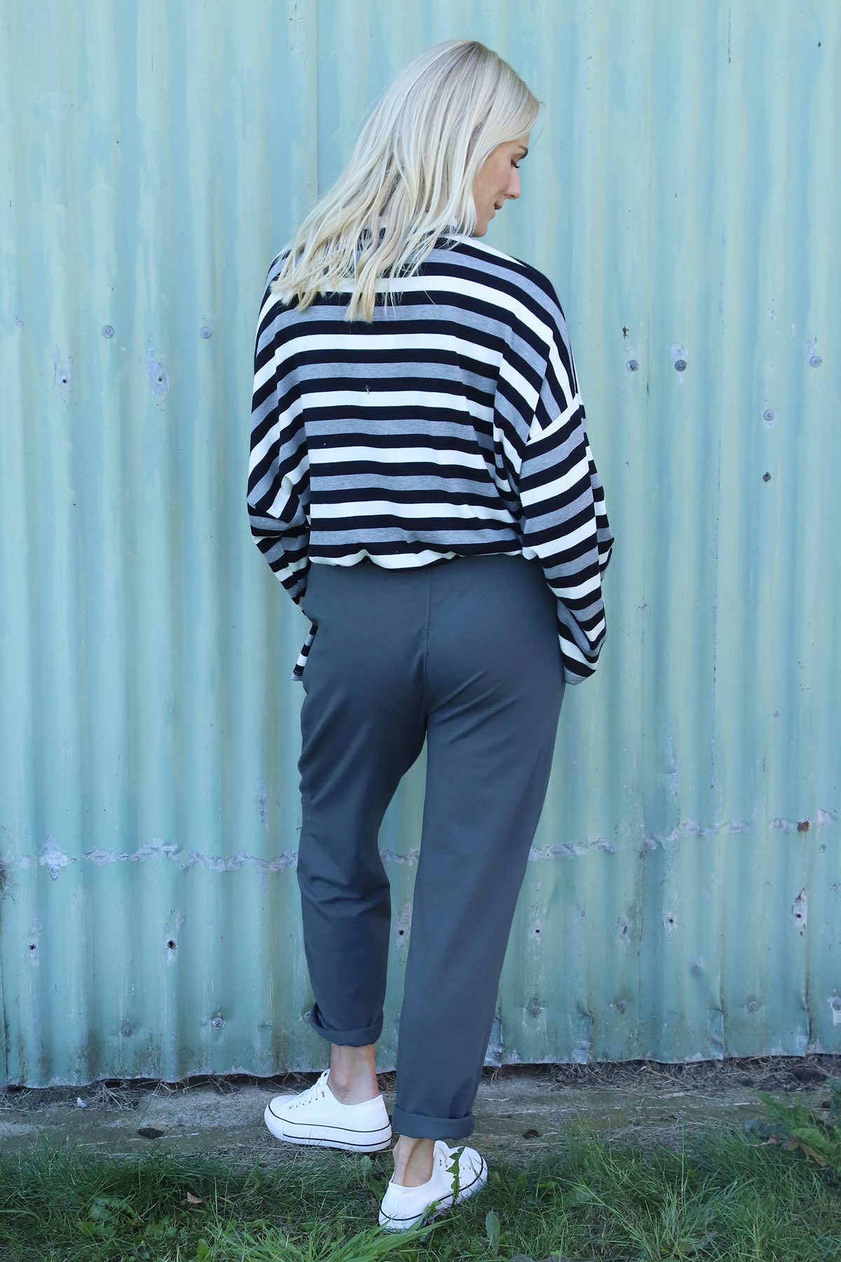 Katie Cotton Joggers Charcoal