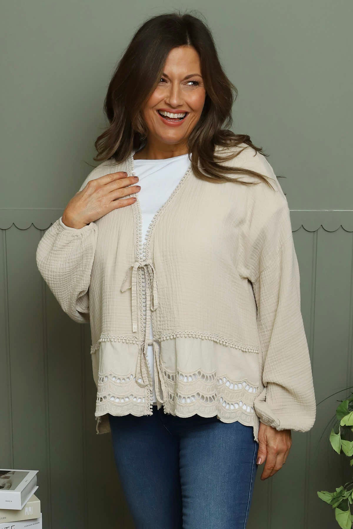 Kalkan Crinkle Cotton Jacket Stone