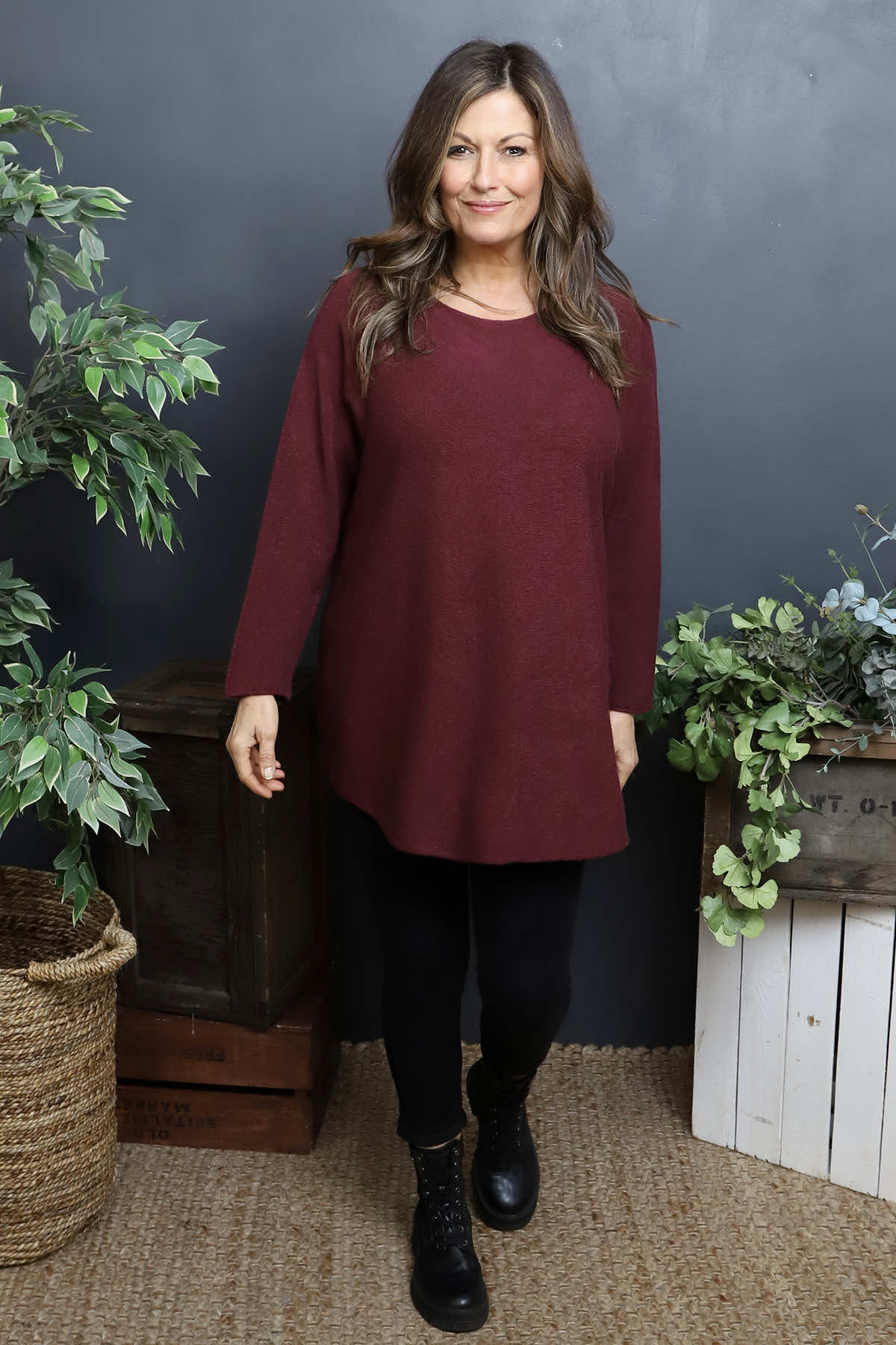Alazne Jumper Burgundy