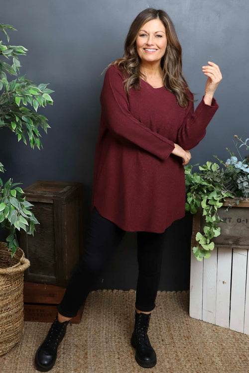 Alazne Jumper Burgundy - Image 3