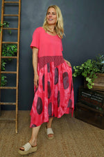 Hepworth Pebble Cotton Dress Fuchsia Fuchsia - Hepworth Pebble Cotton Dress Fuchsia