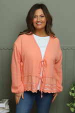 Kalkan Crinkle Cotton Jacket Orange Orange - Kalkan Crinkle Cotton Jacket Orange